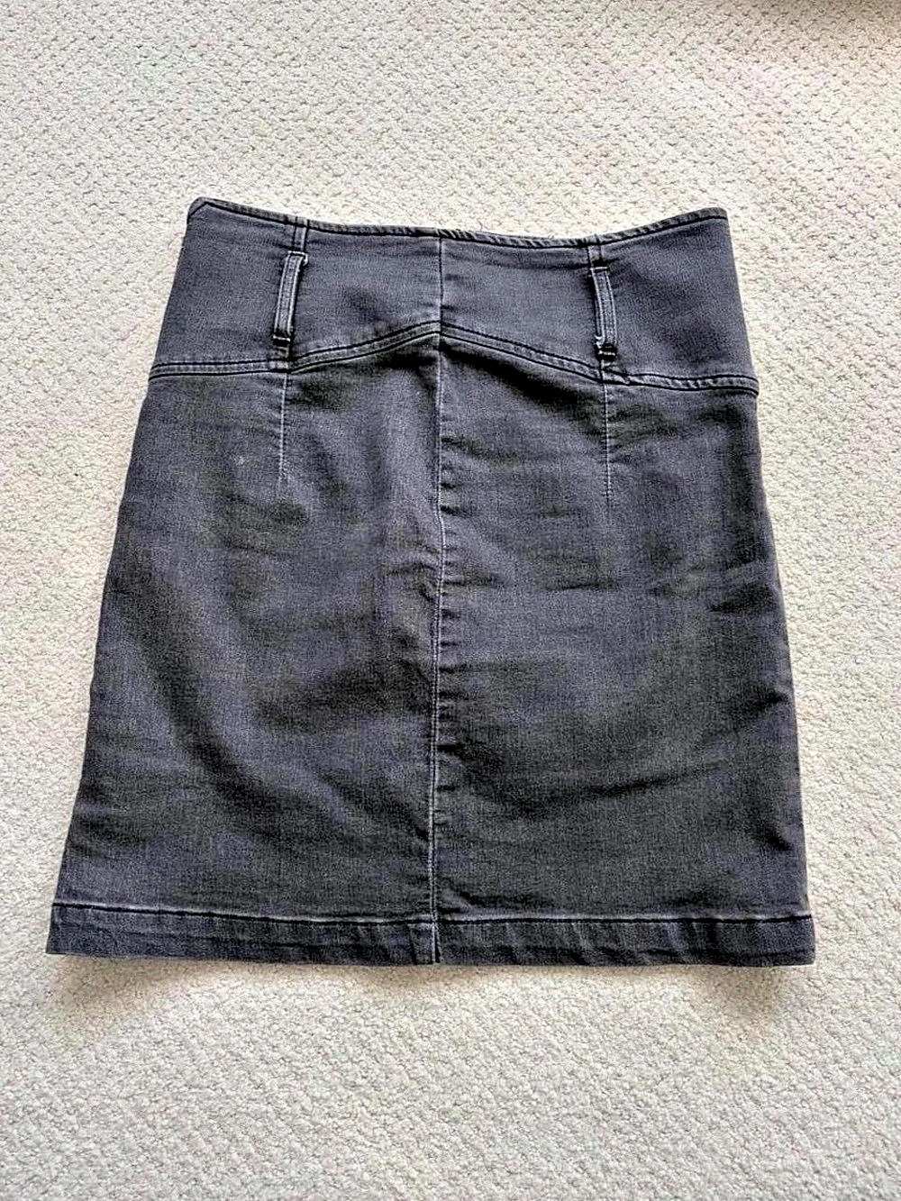 Free People Modern Denim Mini Skirt Gray Size 6